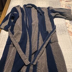 Striped Blue and Gray Robe